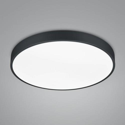 LED-kattovalaisin Waco, CCT, Ø 49,5 cm, musta mattamusta