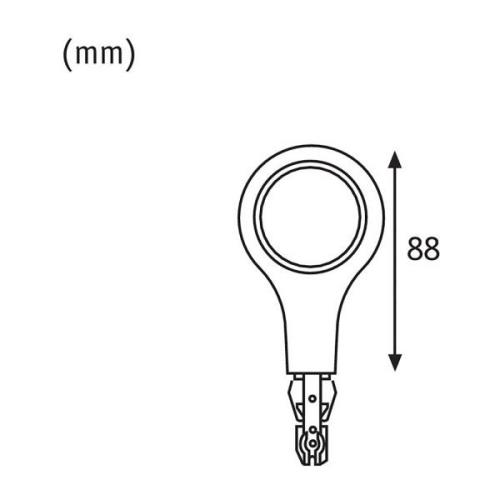 Paulmann URail -päätysuojus, LED-valo 2700 K valk.