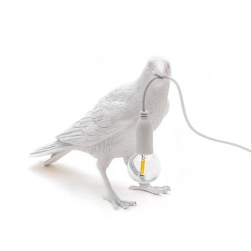 LED-koristeterassivalo Bird Lamp, odottava, valk.