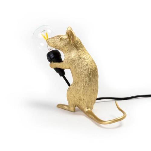 LED-koristepöytälamppu Mouse Lamp USB istuva/kulta