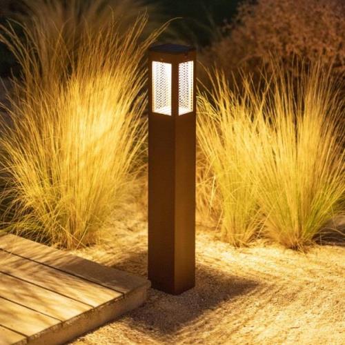 LED-aurinkopolun valo Tradition Sensor Corten 90cm