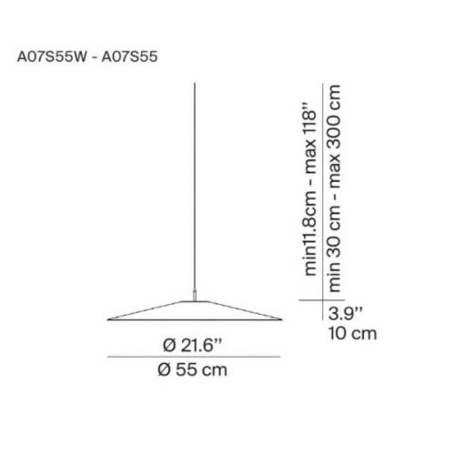 Luceplan Koinè LED-riippuvalaisin 927 Ø55cm sininen