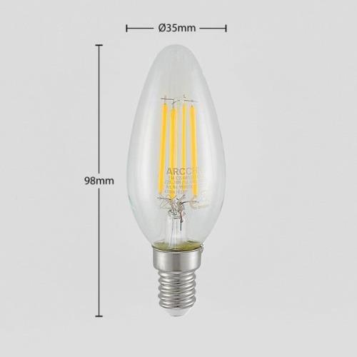 LED-filamenttilamppu E14 4W 827 3-vaihehimmen, 3x