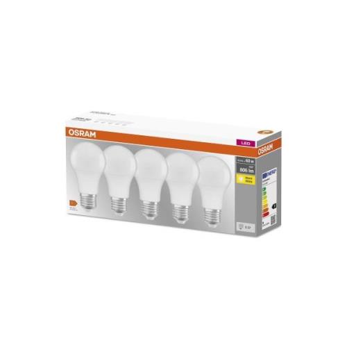 OSRAM Base Classic A LED-lamppu E27 8,5W 806lm 5x