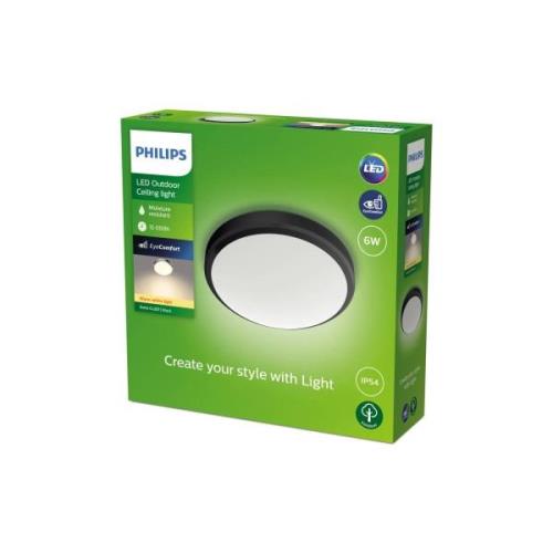 Philips Doris -LED-ulkovalo IP54 2 700 K, musta