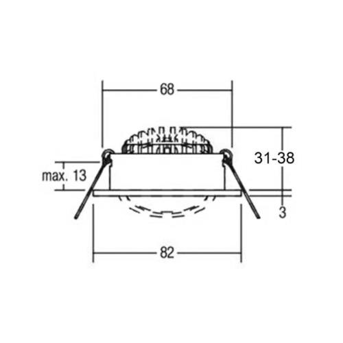 LED-kattouppospotti Dione 4 000 K hopeanharmaa