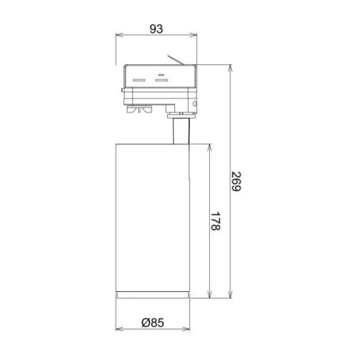 LED-kiskovalaisin Lucea 3-circuit 15W musta