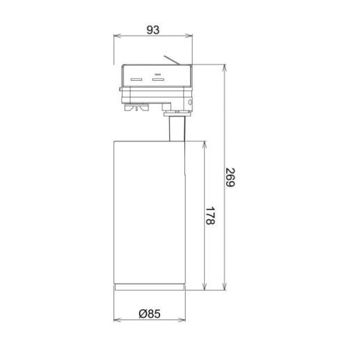 LED-kiskovalaisin Lucea 3-circuit 20W musta