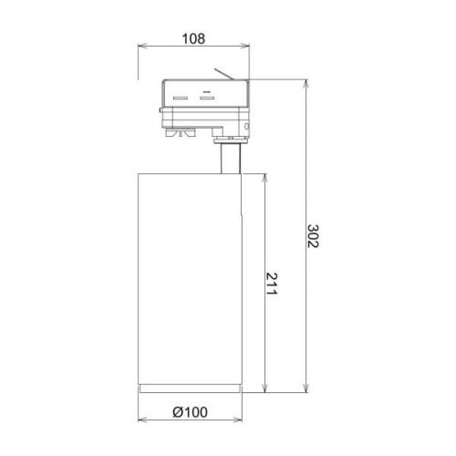 LED-kiskovalaisin Lucea 3-circuit 30 W musta