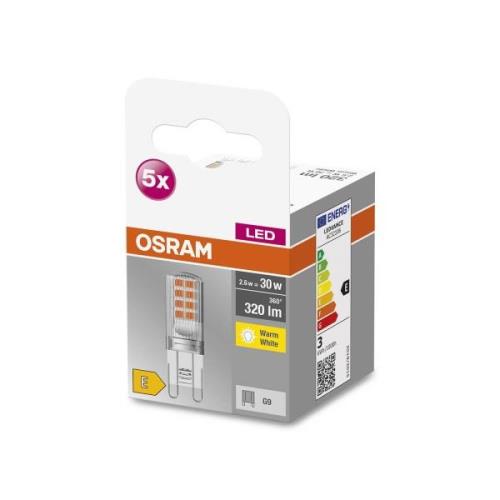 OSRAM Base PIN LED kaksikantainen G9 2,6W 320lm 5x