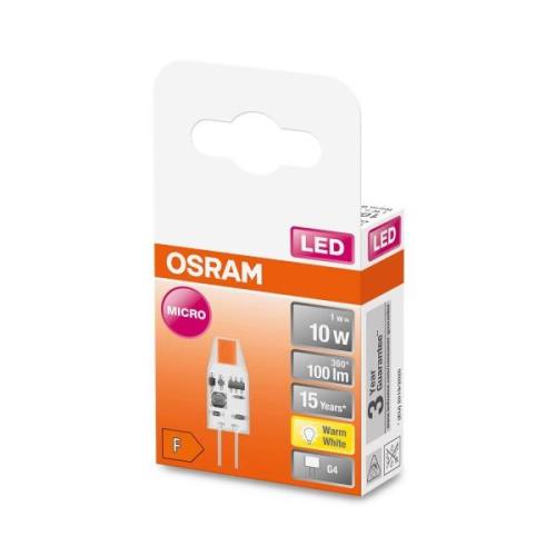 OSRAM PIN Micro LED-2kantalamppu G4 1W 100lm 2700K