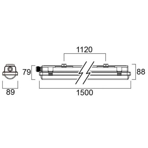 Sylvania Resisto kosteussuojattu 1500 IP66 4000K 55W