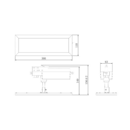 TRACK LIGHT LED-paneeli, musta, 3-vaiheinen, 3 000 K, on/off