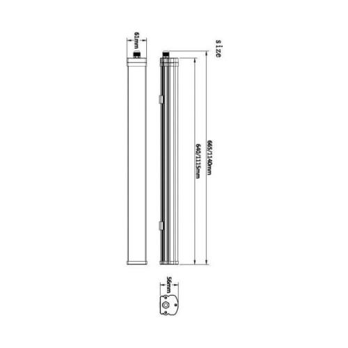 LED kosteudenkestävä valo Tri Proof Motion 66,5 cm