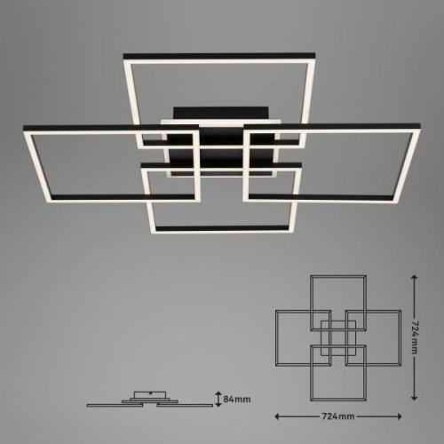 Frame S LED-kattovalaisin, 72,4x72,4 cm, musta