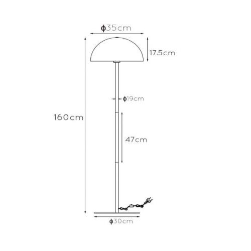 Lattiavalaisin Siemon terästä, Ø35 cm sininen