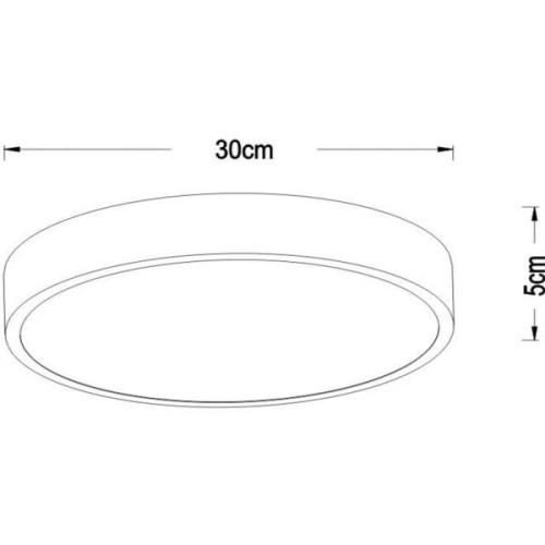 LED-kattovalaisin Unar, kultainen mattamusta, Ø 30 cm