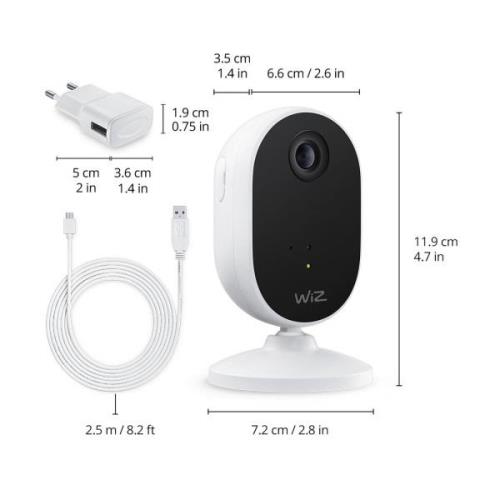 WiZ Indoor Security Camera Starter Kit, jossa on 3 x E27