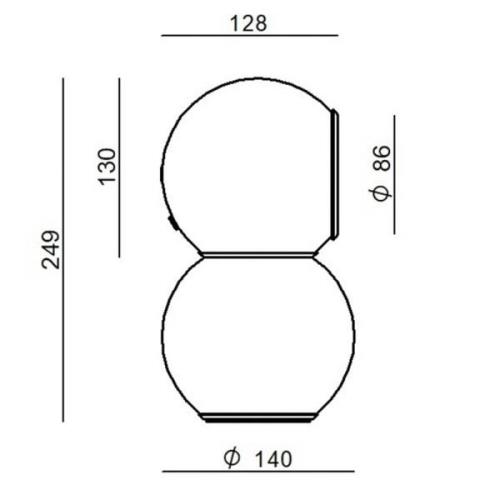 Stilnovo Gravitino -LED-pöytävalo magneetti, valk.