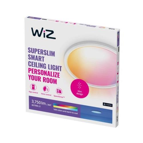 WiZ SuperSlim LED-kattovalaisin RGBW Ø54cm valkoinen