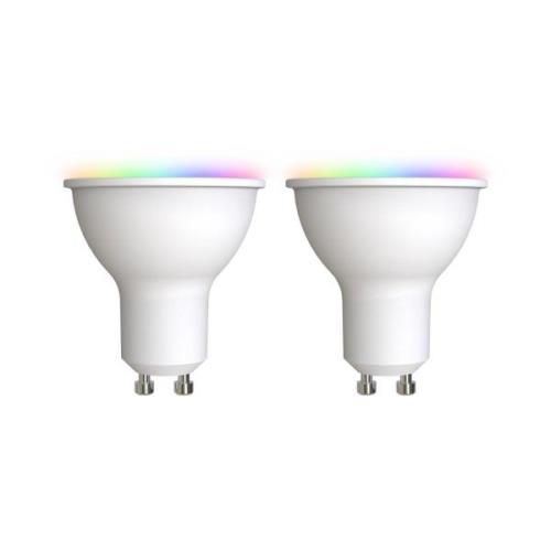 LUUMR Smart LED GU10 muovi 4.7W RGBW CCT Tuya opaali sarja 2 kpl