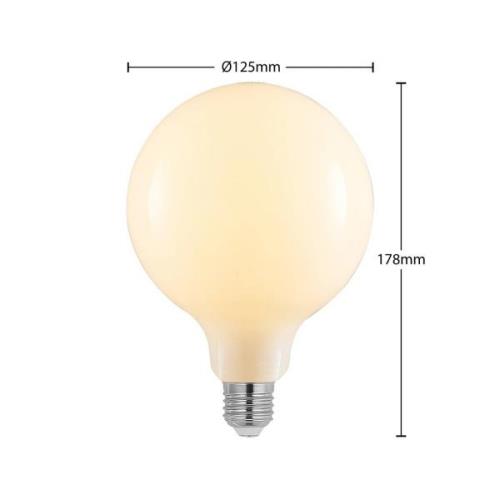 LED-lamppu E27 8W 2700K G125 himmennys opaali 3kpl