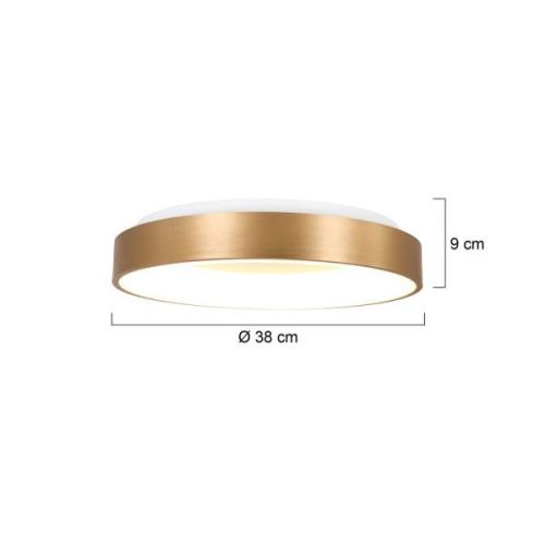 LED-kattovalaisin Ringlede, 2700 K Ø 38 cm kultainen