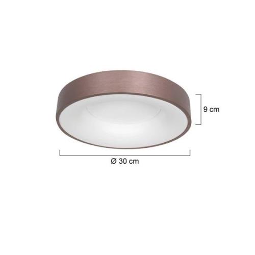 LED-kattovalaisin Ringlede 2700 K Ø 30 cm pronssi