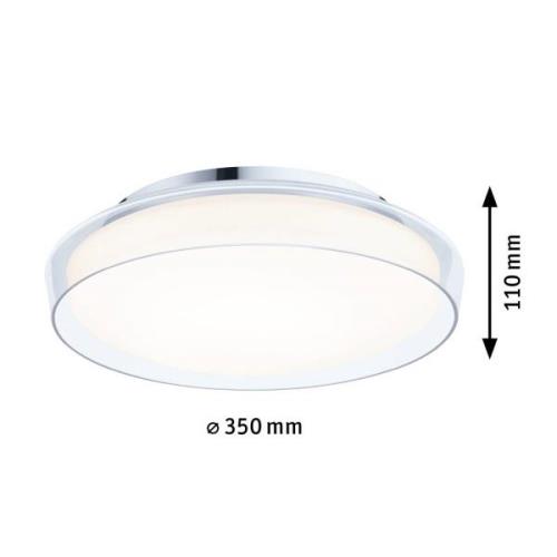 Paulmann Luena LED-kattovalaisin IP44 kromi Ø35cm Paulmann Luena