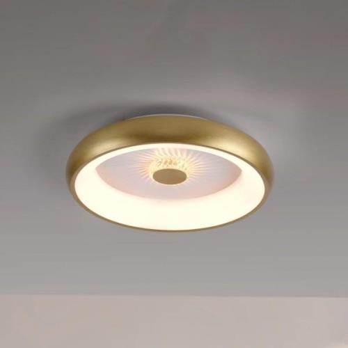 Vertigo LED-kattovalaisin, CCT, Ø 46,5 cm, messinki