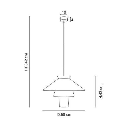 MARKET SET Ruche-riippuvalaisin, Ø 58 cm, valkoinen