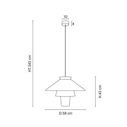 MARKET SET Ruche-riippuvalaisin, Ø 58 cm, okranvärinen