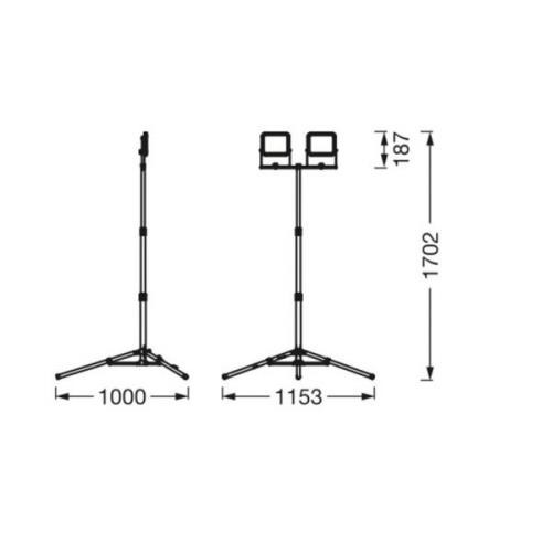 Ledvance LED-työvalo Value Tripod 2-fl. 2 x 20 W