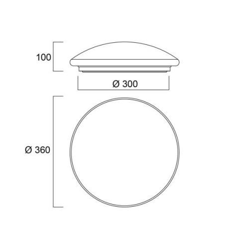 Sylvania Start Surface LED-kattovalaisin, Ø 36 cm