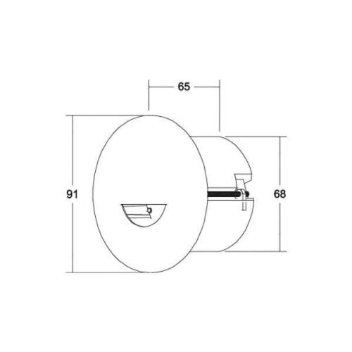 BRUMBERG Adapt wall -LED-uppospotti, mattamusta