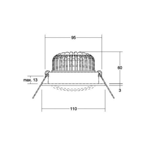 BRUMBERG Kerby-R-LED-kohdevalo 3000K alumiini