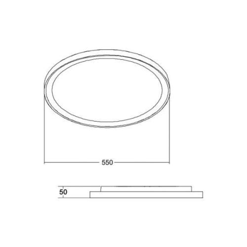 BRUMBERG Sunny Maxi -LED-valaisin DALI Ø55cm musta