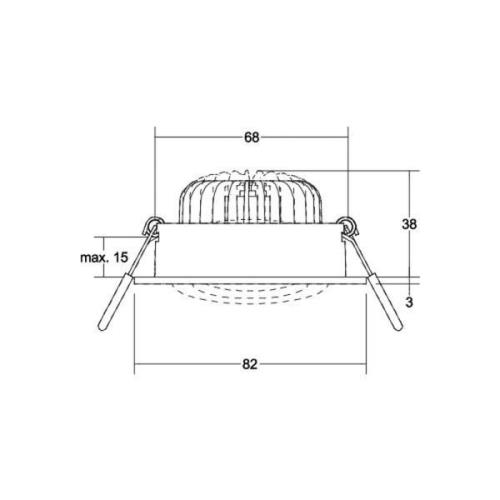 BRUMBERG BB34 -LED-uppovalo, ei himmen., valkoinen