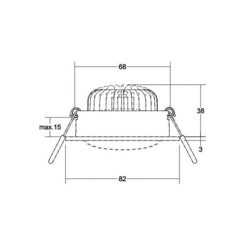 BRUMBERG BB35 -LED-uppovalo, ei himmen., valkoinen