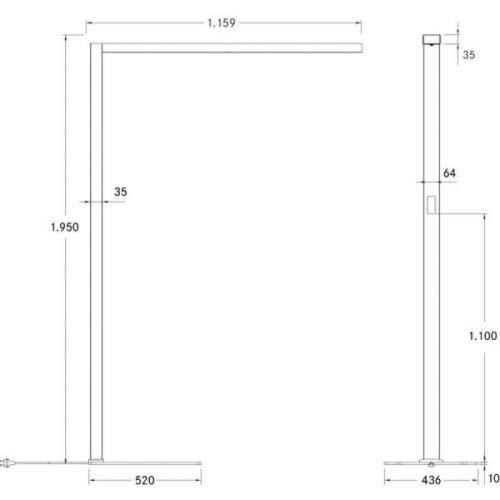 LED-lattiavalo Bevon mikroprisma suora/epäsuora