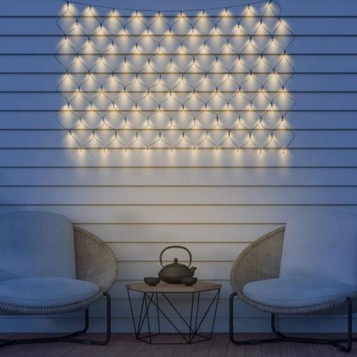 Aurinkokäyttöinen LED-valoverho IP44 110x90cm 100x