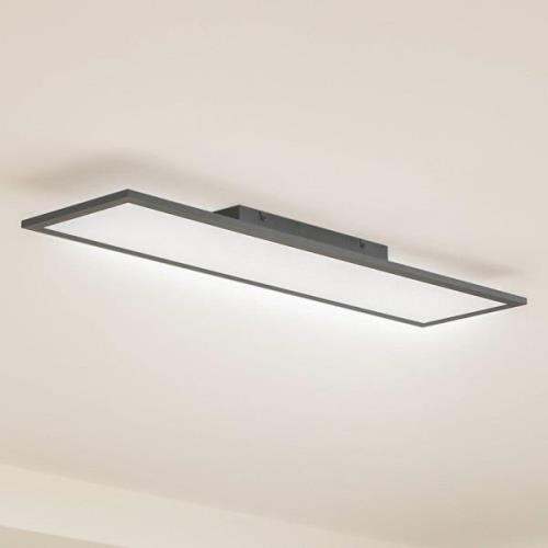 Lindby LED-paneeli Enhife, musta, 80x20 cm