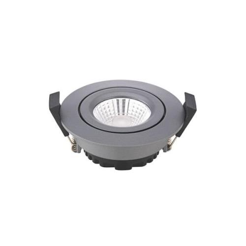 LED upotettava kattospotti Diled, Ø 8,5cm, 6 W, 3 000 K, antrasiitti