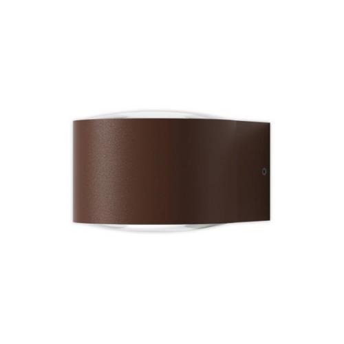 LOOM DESIGN Frey LED-seinävalaisin IP65 2x6W corten 2x6W