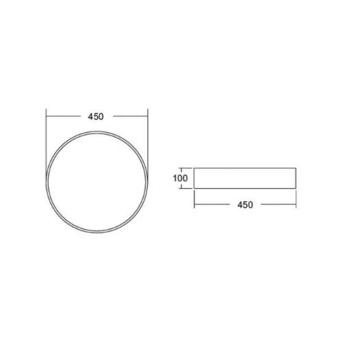 BRUMBERG Biro Circle, Ø 45cm, on/off, valkoinen, 4000 K