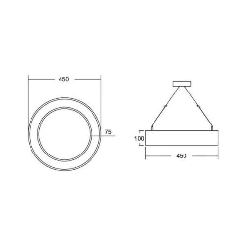 BRUMBERG Biro Circle Ring10 suora DALI Ø 45cm hopea 3000K