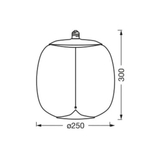 OSRAM Vintage 1906 Big Oval, meripihkainen, E27, 2700 K, hehkulamppu