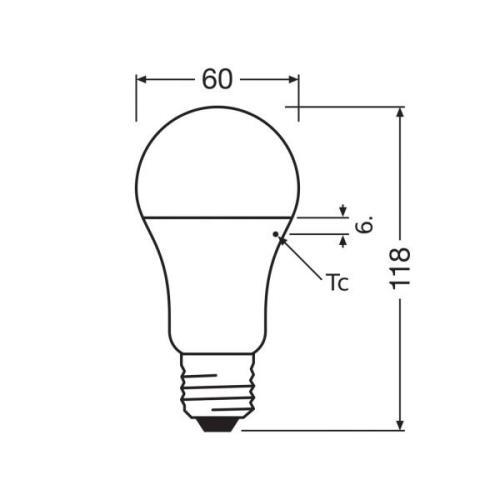 OSRAM LED Classic Star, matta, E27, 14 W, 2 700 K, 1 521 lm