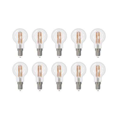 Arcchio LED hehkulamppu E14 G45, 10 kpl, 3000 K