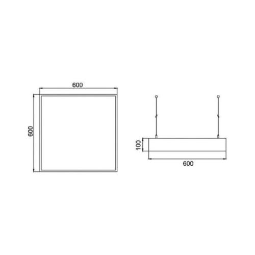 BRUMBERG LED-riippuvalaisin Biro Square, DALI himmennettävä, hopea, 30...